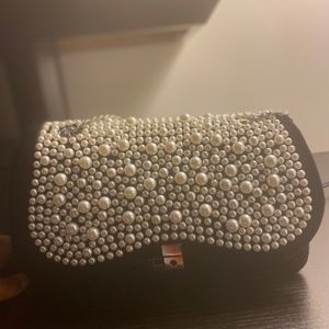 BRAND NEW *Zara* black and pearl studded purse